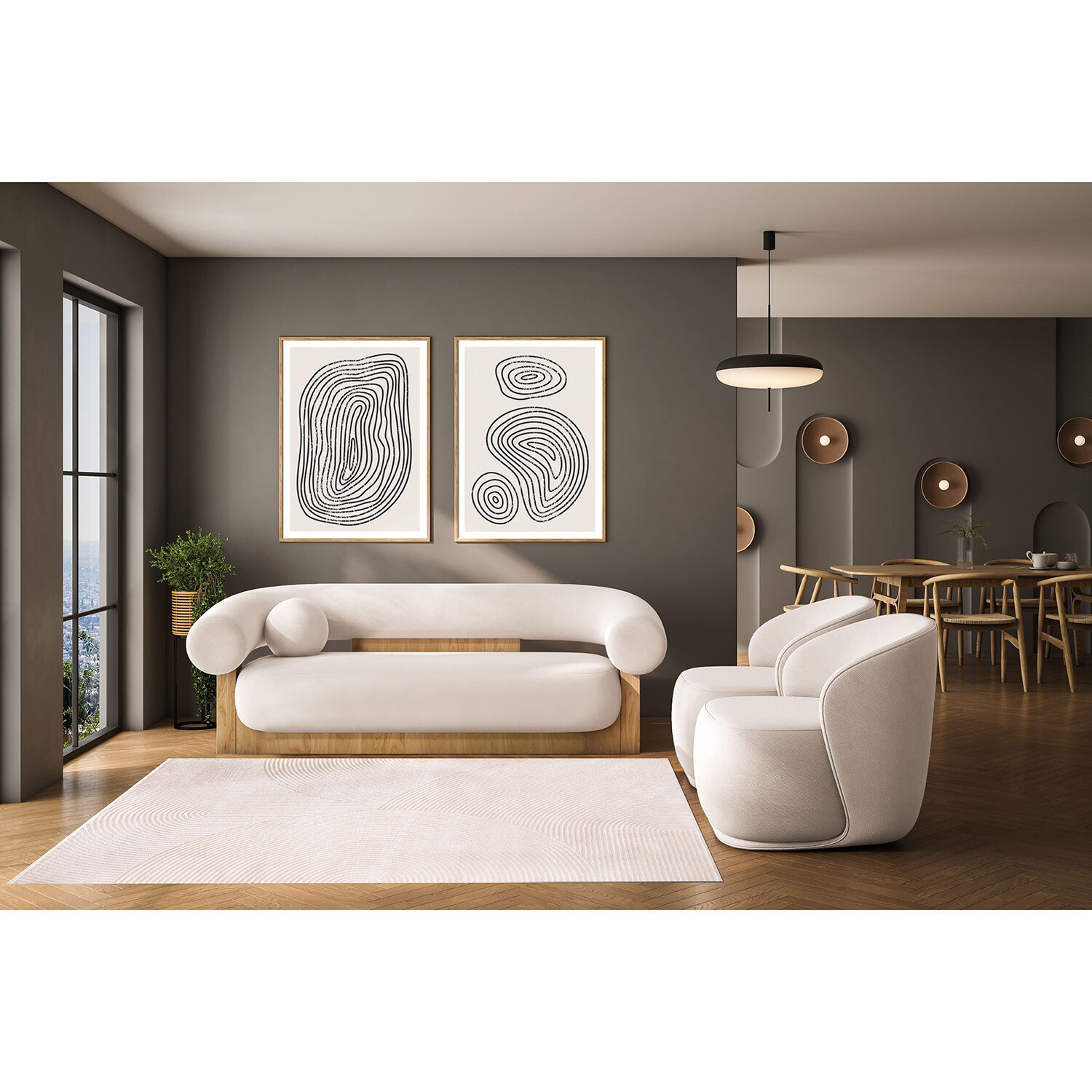 Avery Arch Rug - Cream / 120cm Image 3