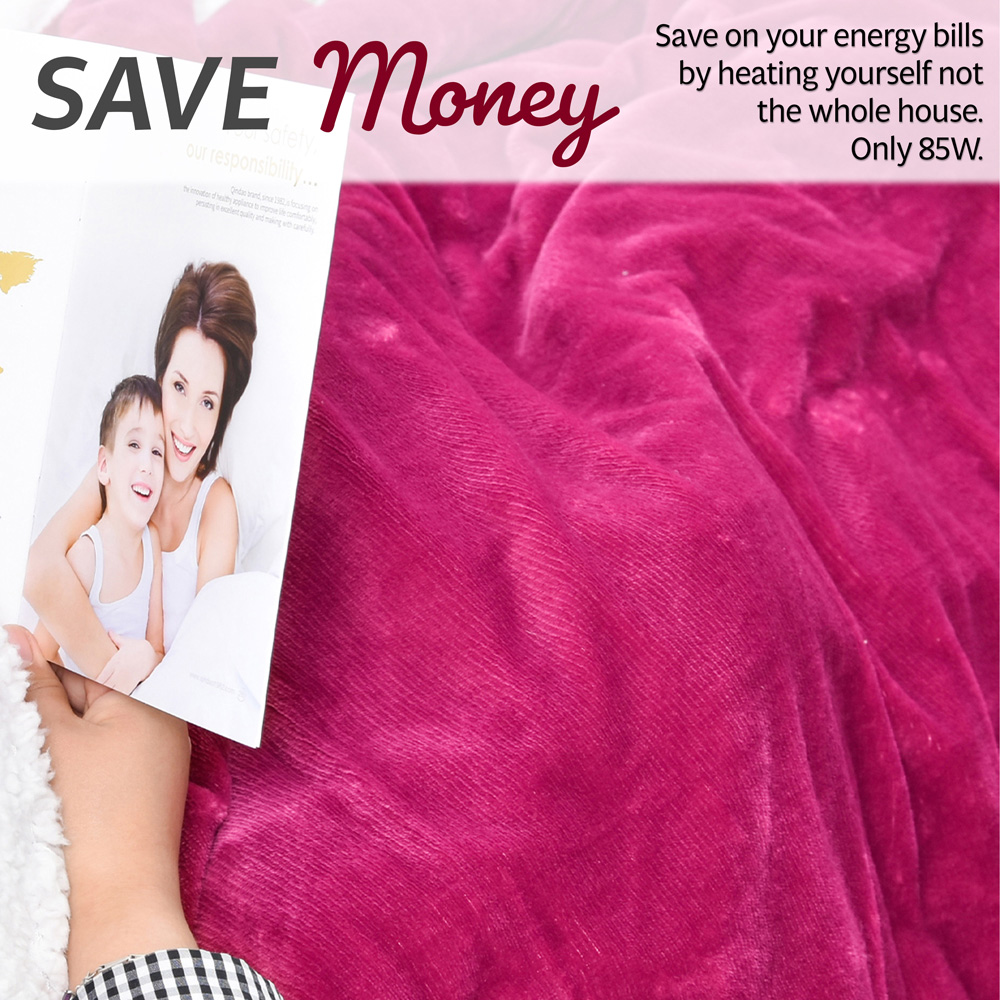 GlamHaus Deep Pink Electric Throw 160 x 130cm Image 7