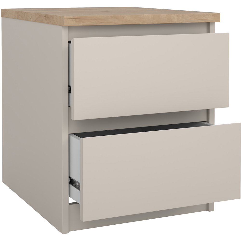 Florence Naia 2 Drawer Cashmere Jackson Hickory Bedside Table Image 5