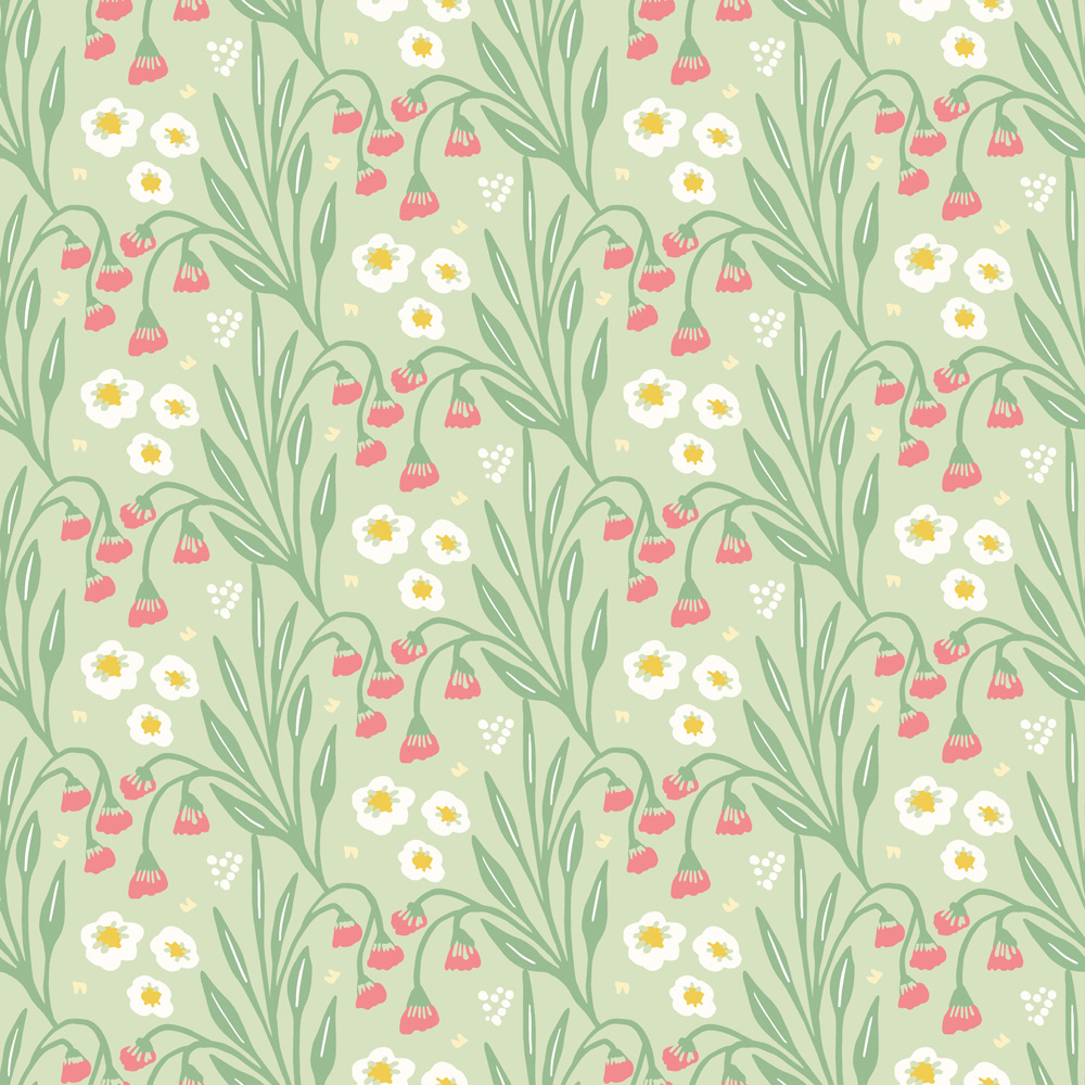 Hoopla Walls Meadow Stripe Pistachio Non Woven Wallpaper Image 1