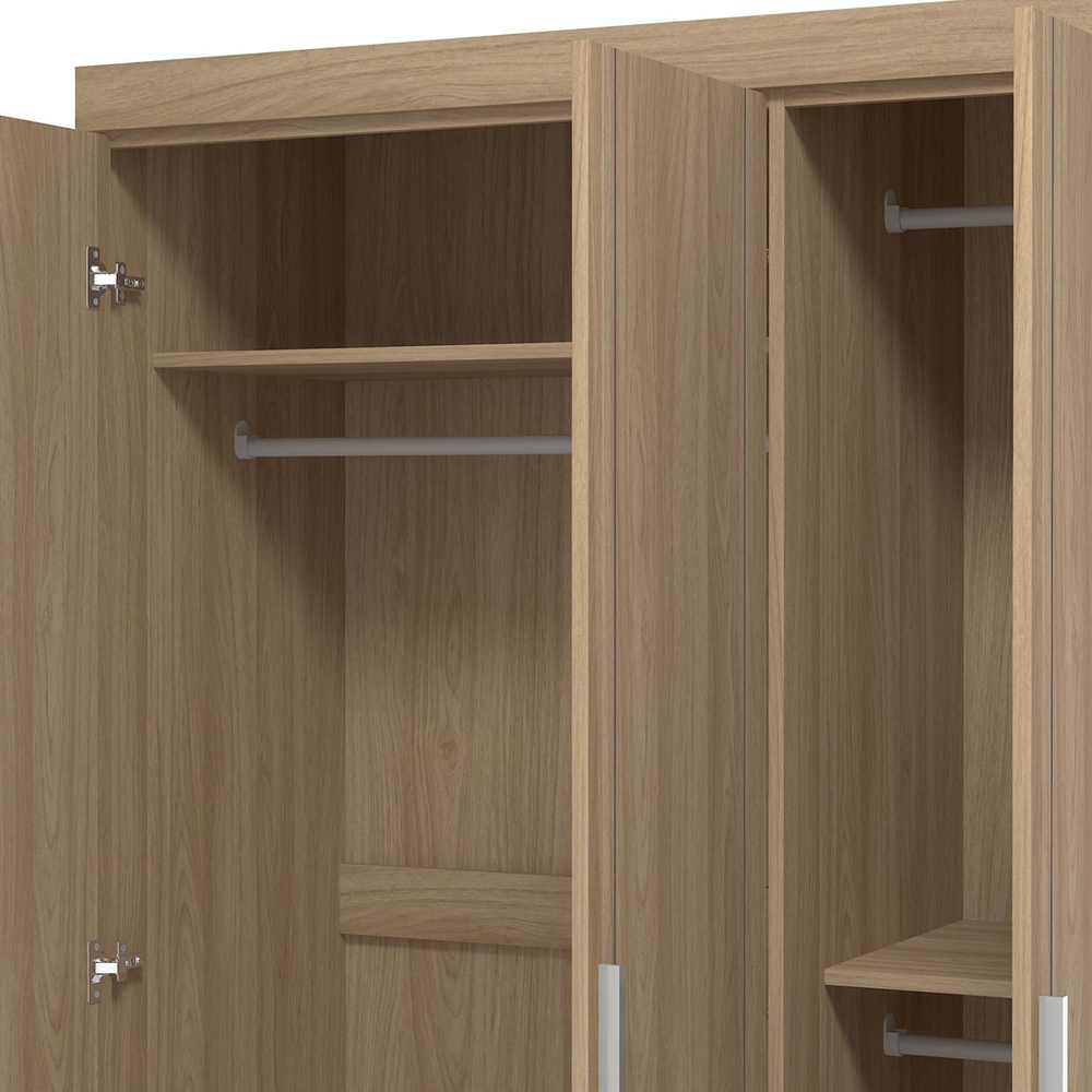 Compton 3 Door Euro Oak Combination Wardrobe Image 8