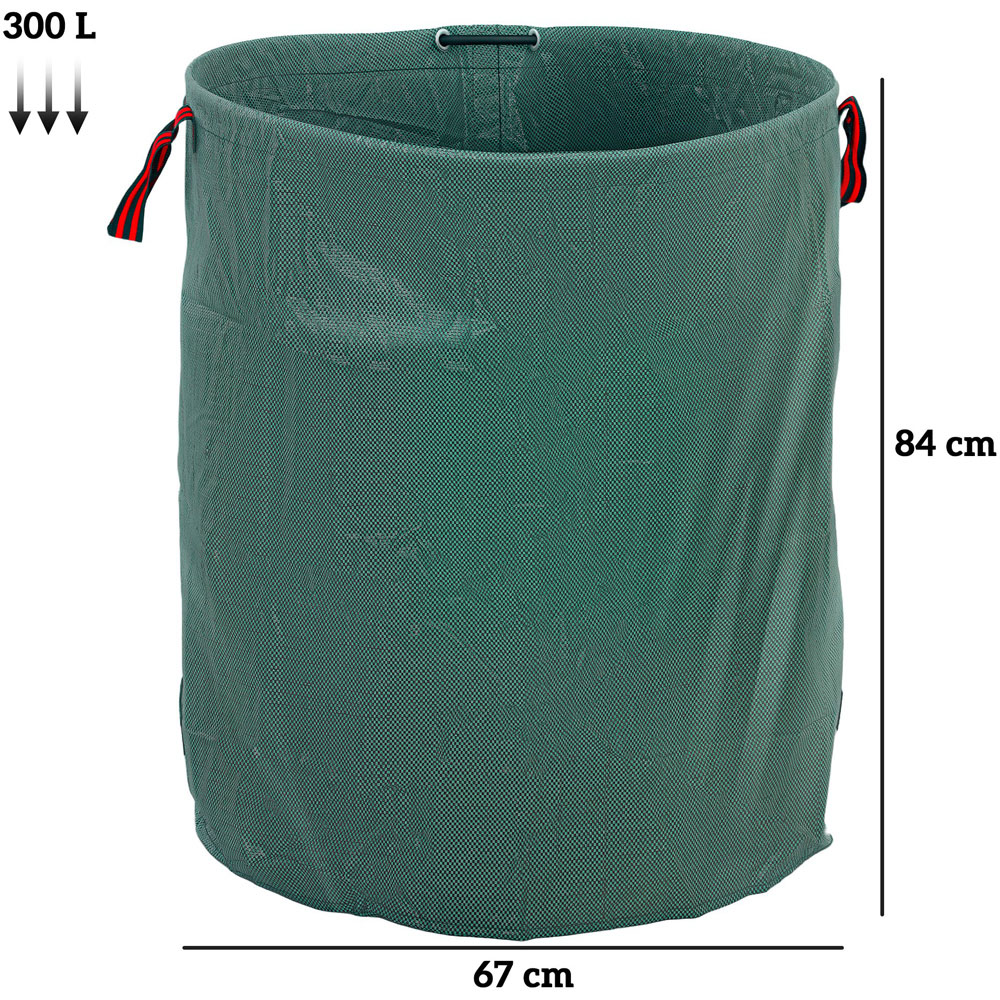 Outsunny Green Heavy Duty Garden Waste Bag 300L 3 Pack Image 7