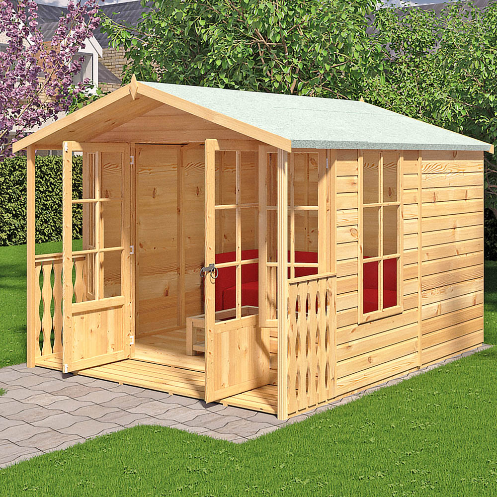 Shire Delmora 8 x 10ft Double Door Traditional Summerhouse Image 2
