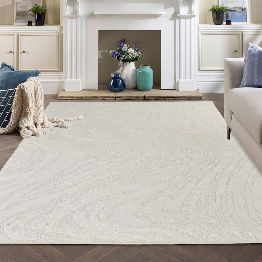 Desire Rugs Hamilton Cream Marble Rug 80 x 150cm Image 5