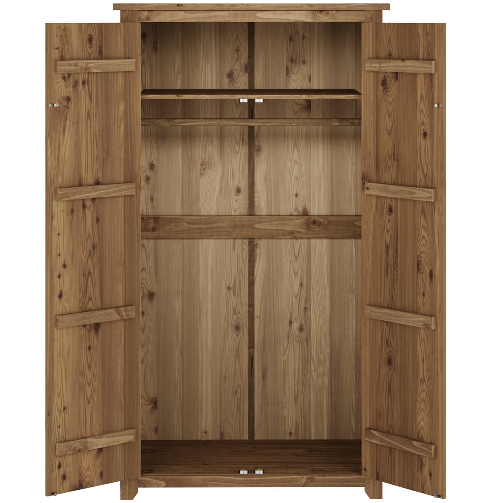 Havana 2 Door Solid Pine Wardrobe Image 3