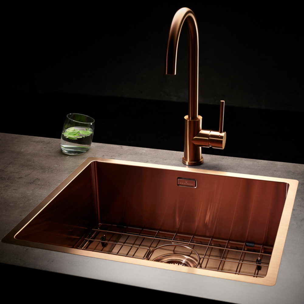 Reginox Miami Copper Square Sink 500 x 400mm Image 2