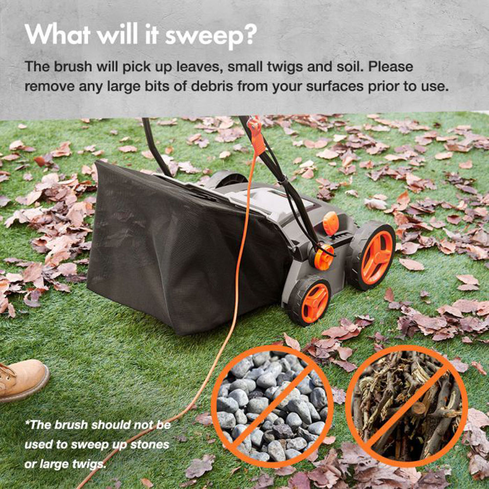 VonHaus 27667RG Artificial Grass Brush Sweeper Lite 1800W Image 7