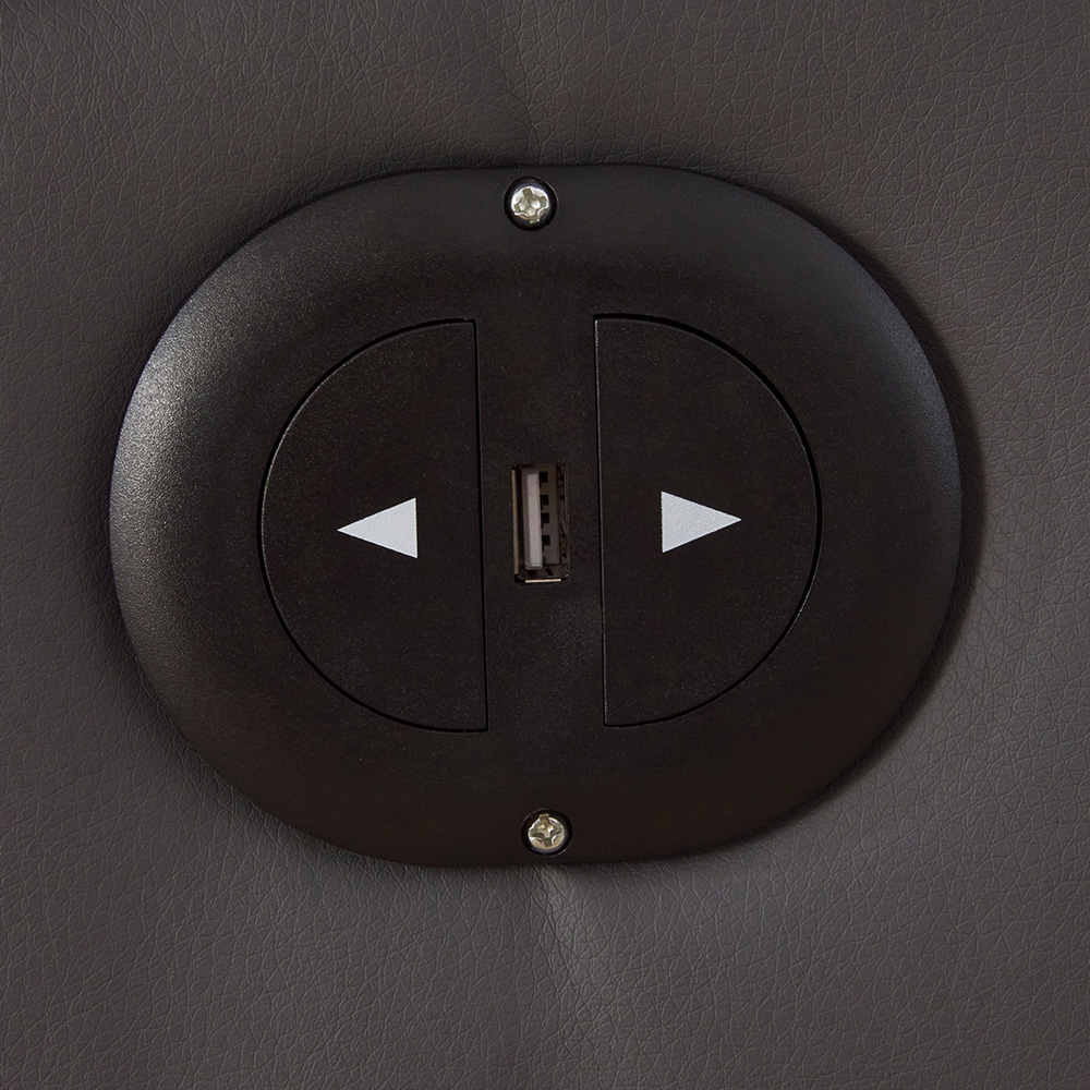 Glendale 2 Seater Grey Bonded Leather Electric Recliner Sofa Image 3