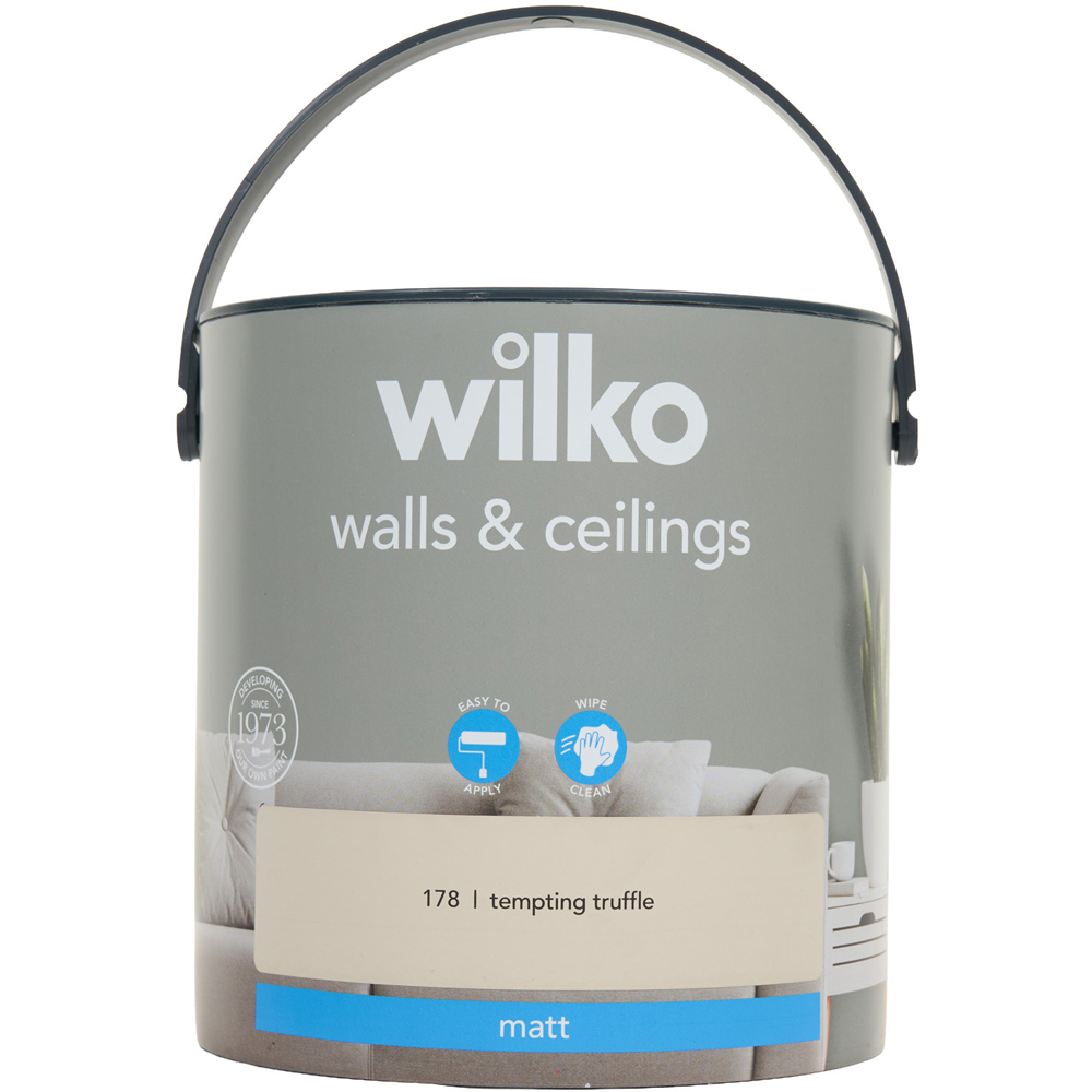 wilko Walls and Ceilings Matt Emulsion Paint Tempting Truffle Image 4