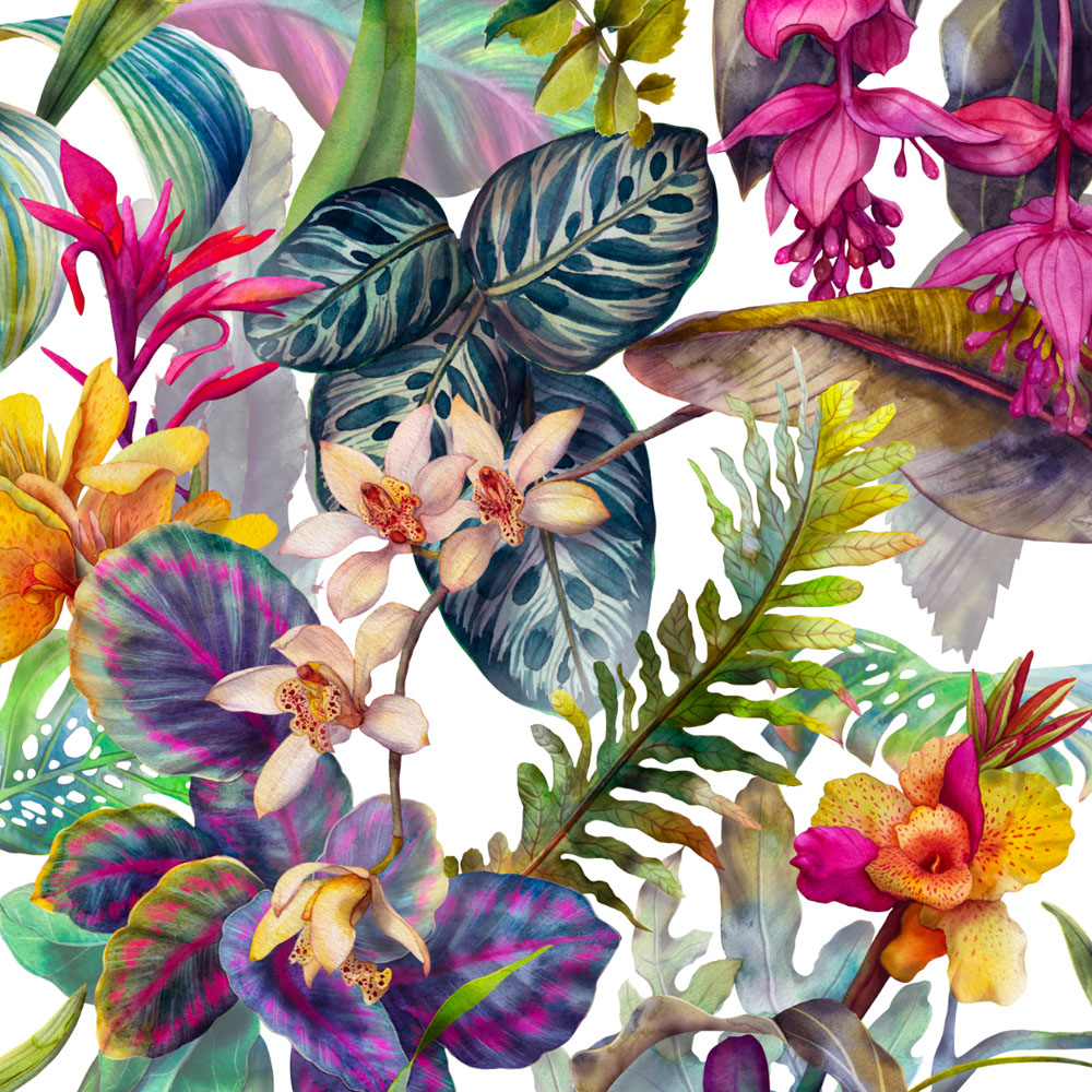 Splashbax Premium Artisan Floral Dream Acrylic Bathroom Wall Panel 2400 x 900mm Image 2