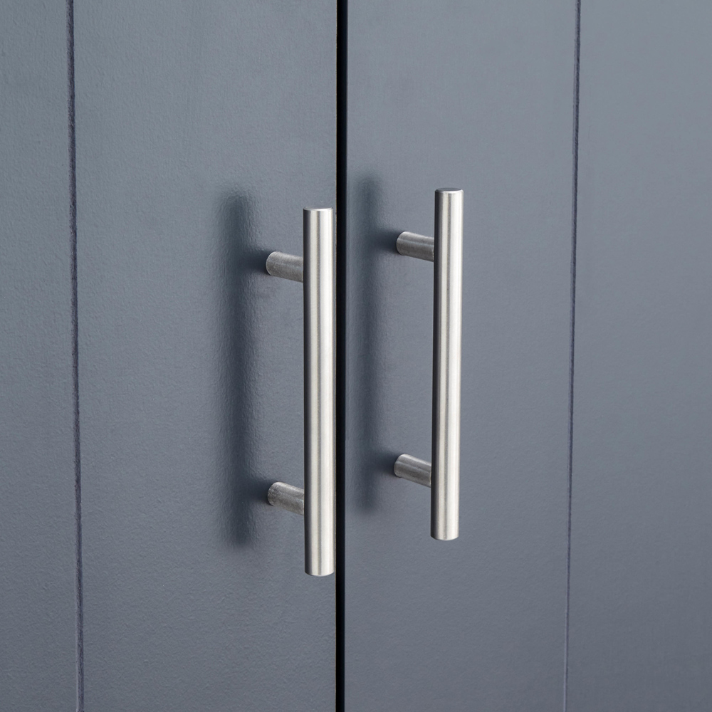 GFW Kendal 2 Door Single Drawer Slate Blue Wardrobe Image 6