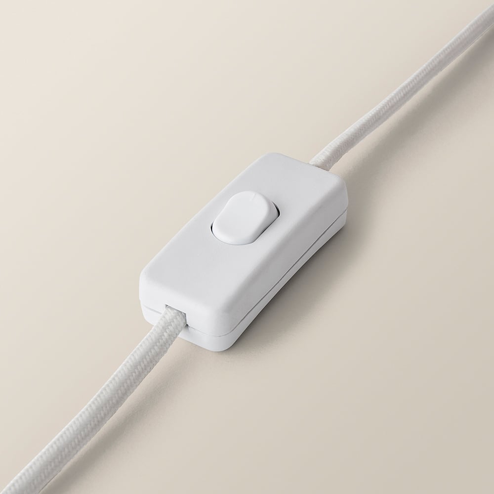 ValueLights Colin Grey Linen Drum Shade Hand Finished Ceramic LED Table Lamp Image 4