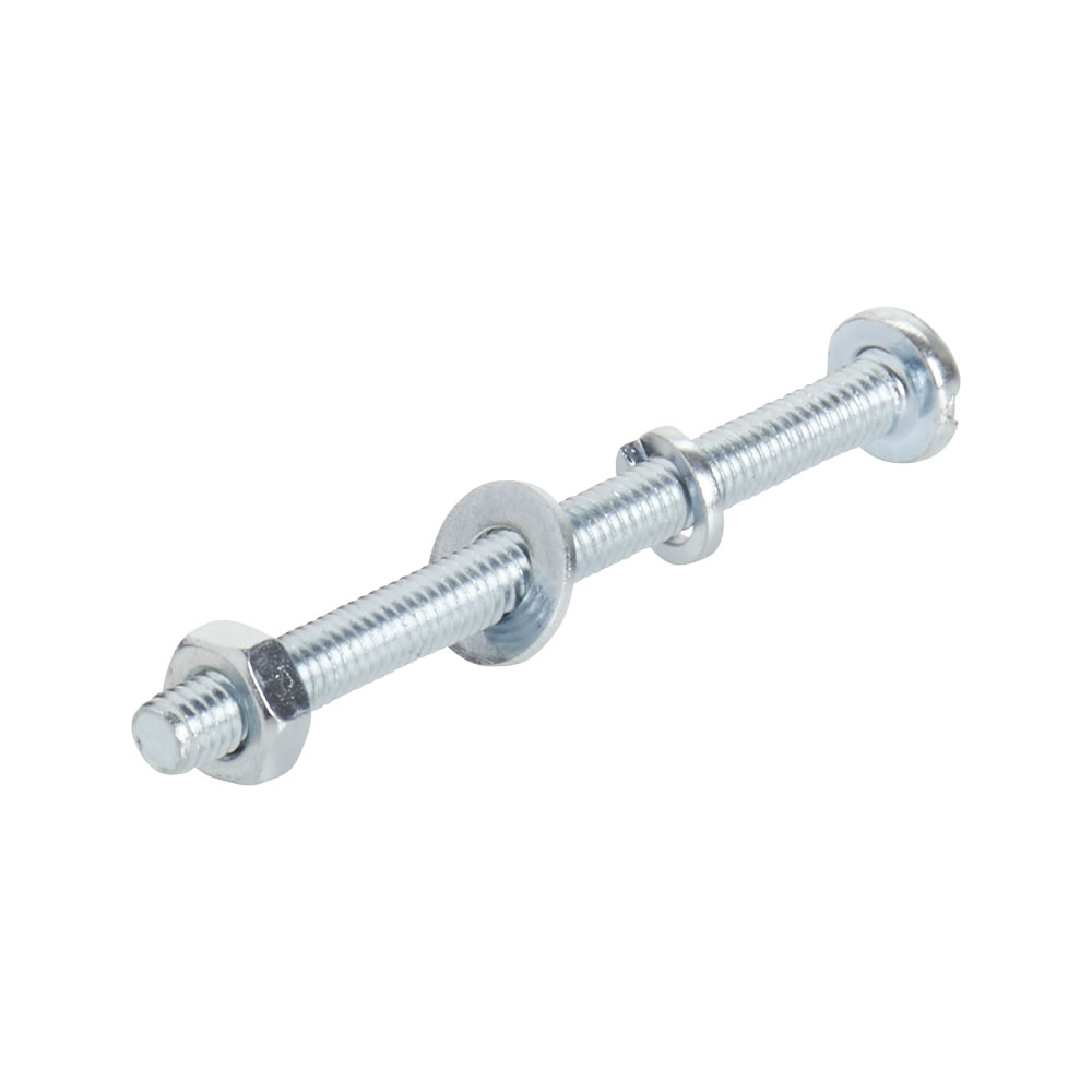 Wilko M4 50mm Zinc Plated Machine Screw Set 5 Pack Image 2