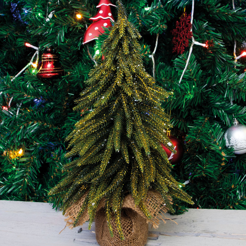 St Helens Gold Finish Decorative Christmas Tree 35cm Image 3