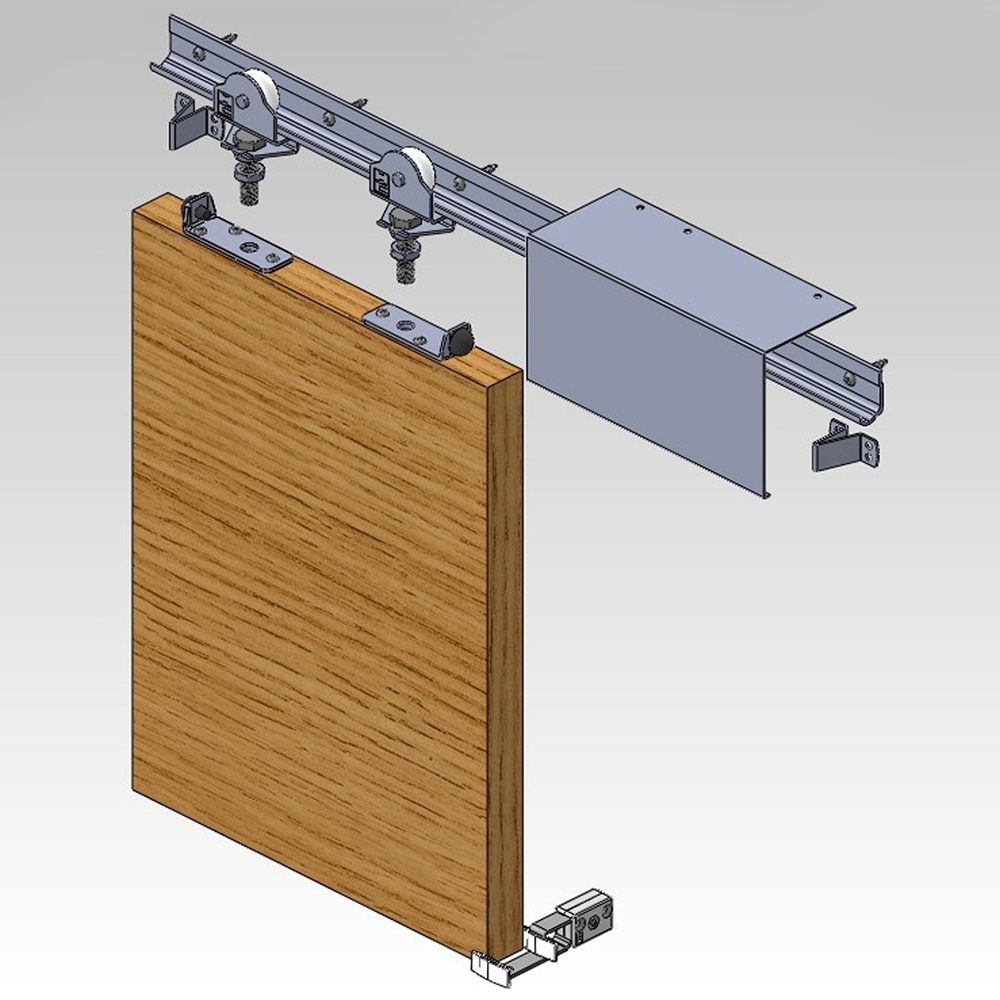 Coburn House One Single Door Sliding Entrance Door Track Fixing Kit 750-900mm Image 3