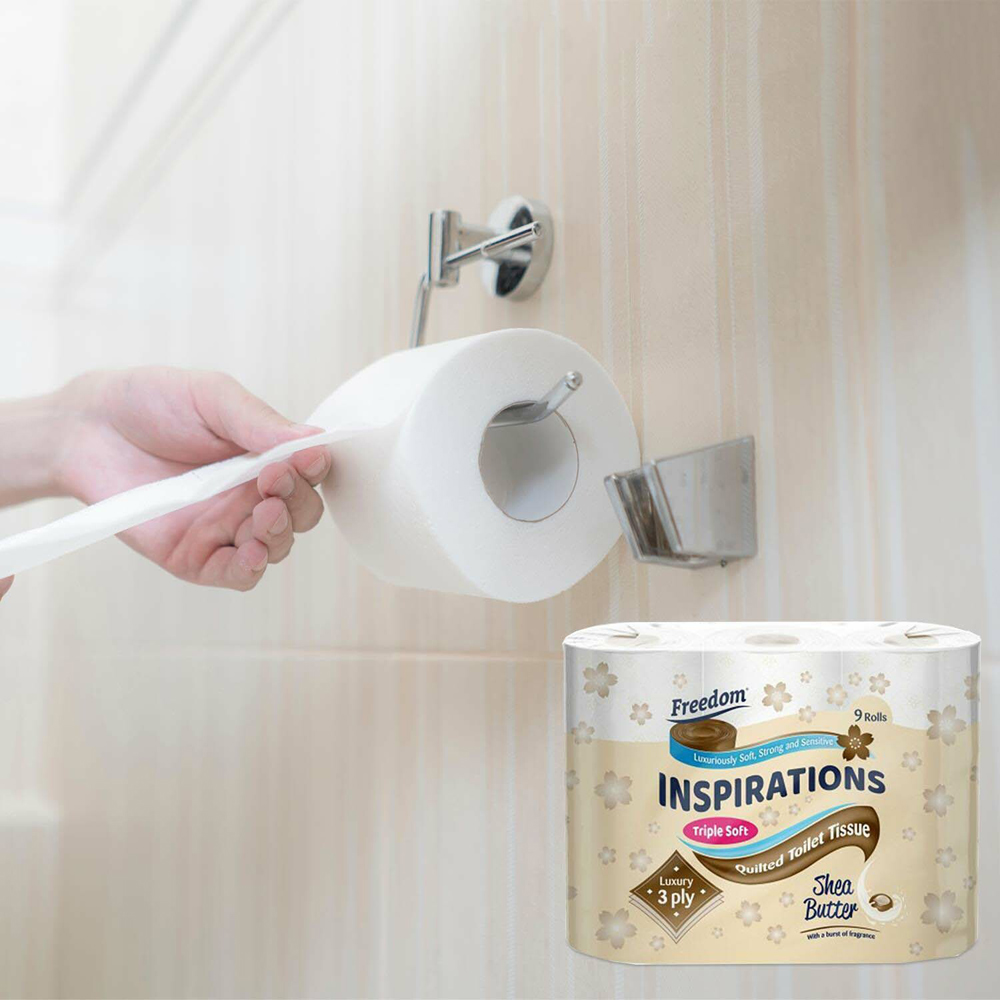 Freedom Shea Butter Toilet Paper 3 Ply with Kitchen Towel 24 Rolls 2 Ply Image 5
