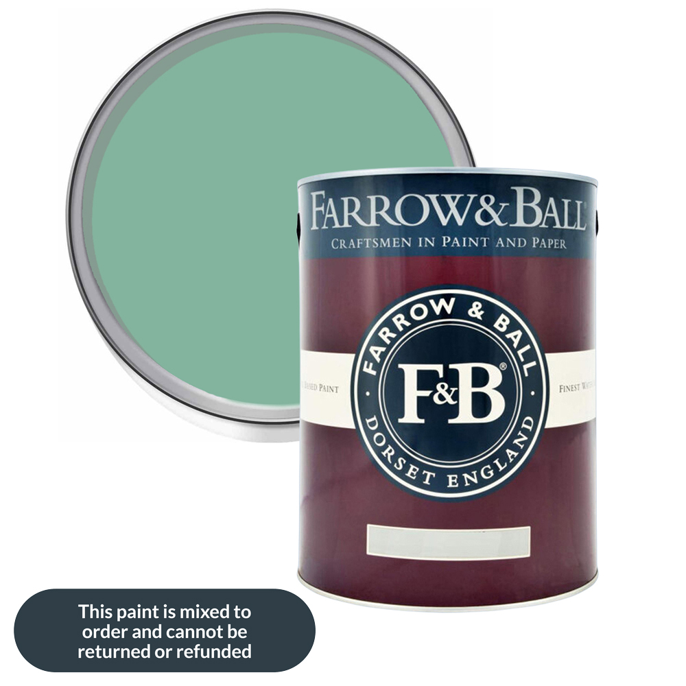 Farrow & Ball Interior Wood and Metal 214 Arsenic Flat Eggshell Paint 5L Image 1