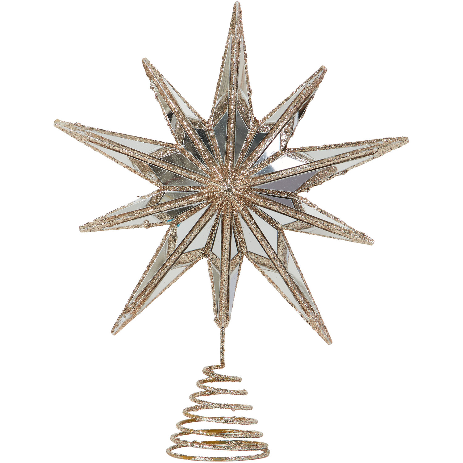 Antique Mirror Star Tree Topper - Gold Image 3