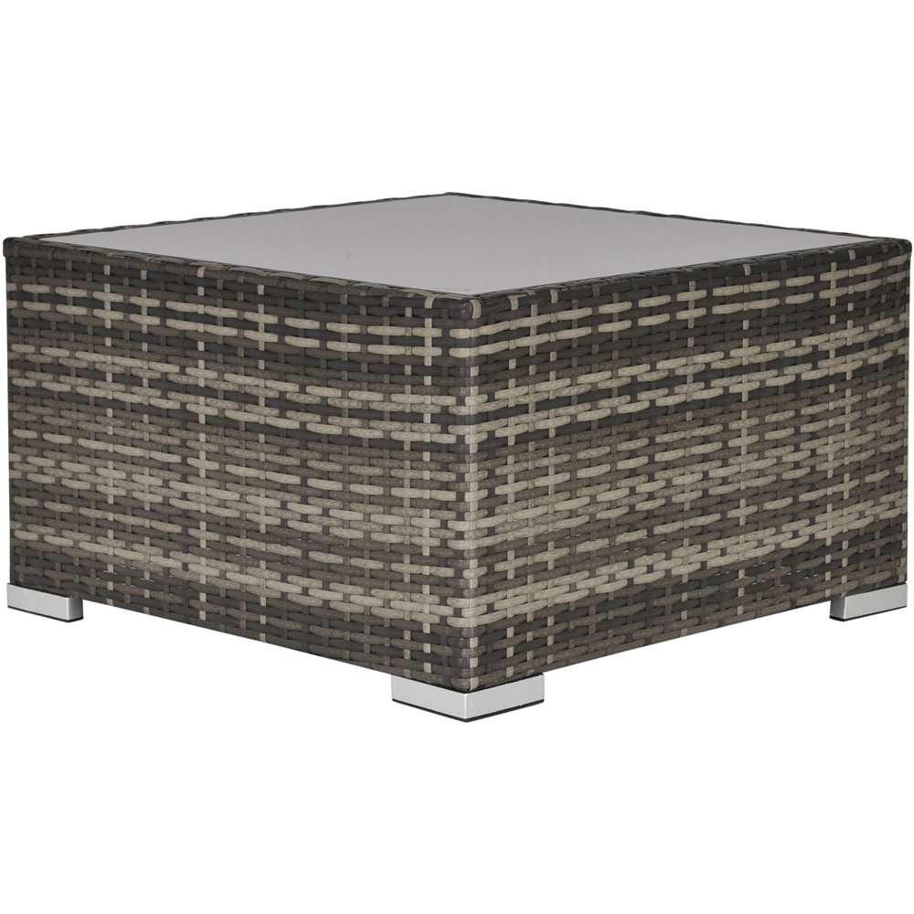 Outsunny Grey Rattan Coffee Table Image 2