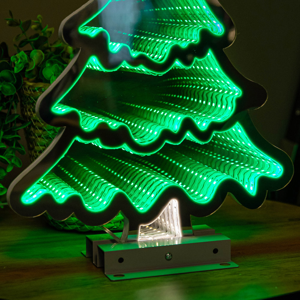 Samuel Alexander Light Up Infinity Standing Christmas Tree with Metal Base 40cm Image 7