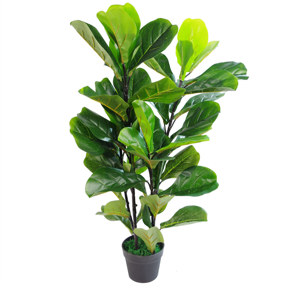 Leaf Ficus Lyrata Artificial Plant in Pot 90cm Image 1