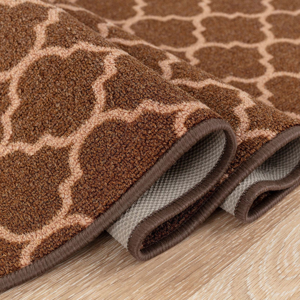 Smart Living Trellis Brown and Beige Gel Back Non-Slip Mat 80 x 300cm Image 4