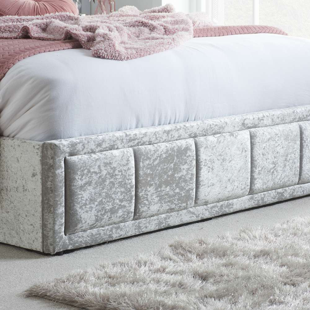 Hannover King Size Grey Ottoman Bed Frame Image 6