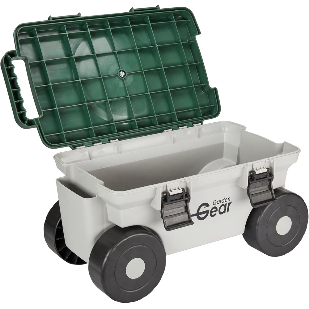 Garden Gear Rotatable Mobile Garden Seat with Tool Store Image 3