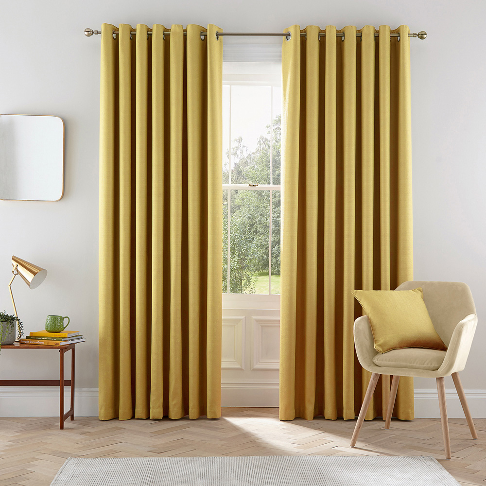 Helena Springfield Eden Lined Chartreuse Curtains 168 x 137cm Image 4