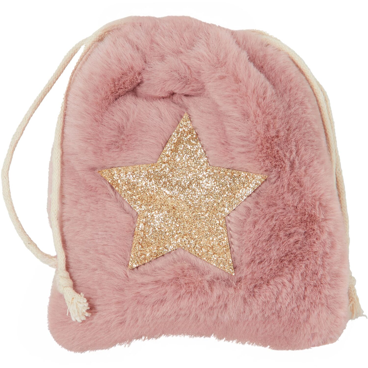 Gold Glitter Star Plush Bag Image 3
