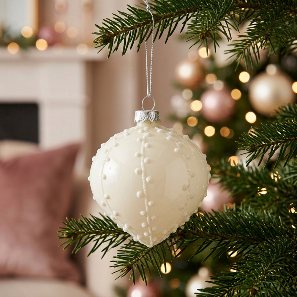 Pearl Embellished Onion Bauble Image 2