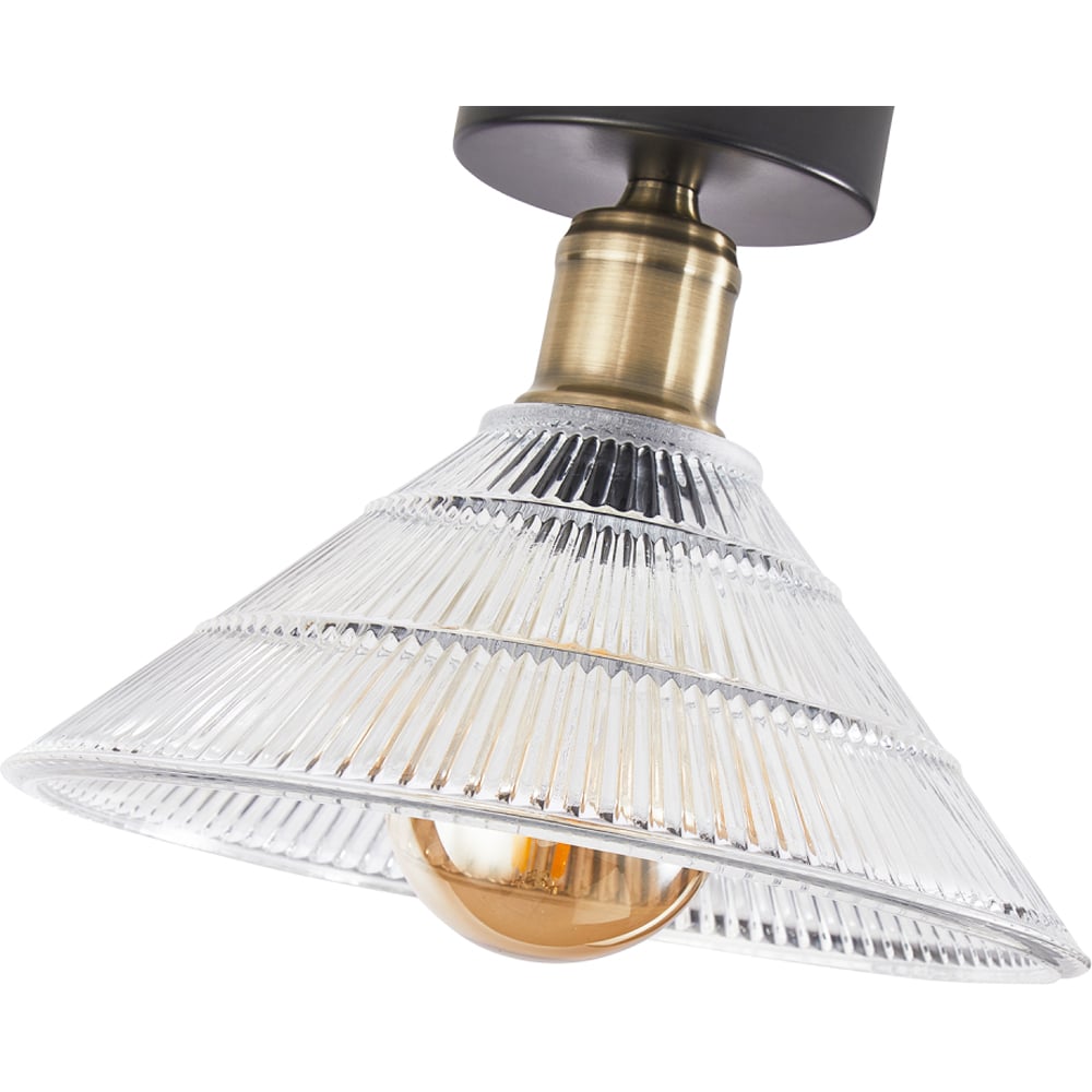 Happy Homewares Matte Black Semi Flush Ceiling Light Image 4