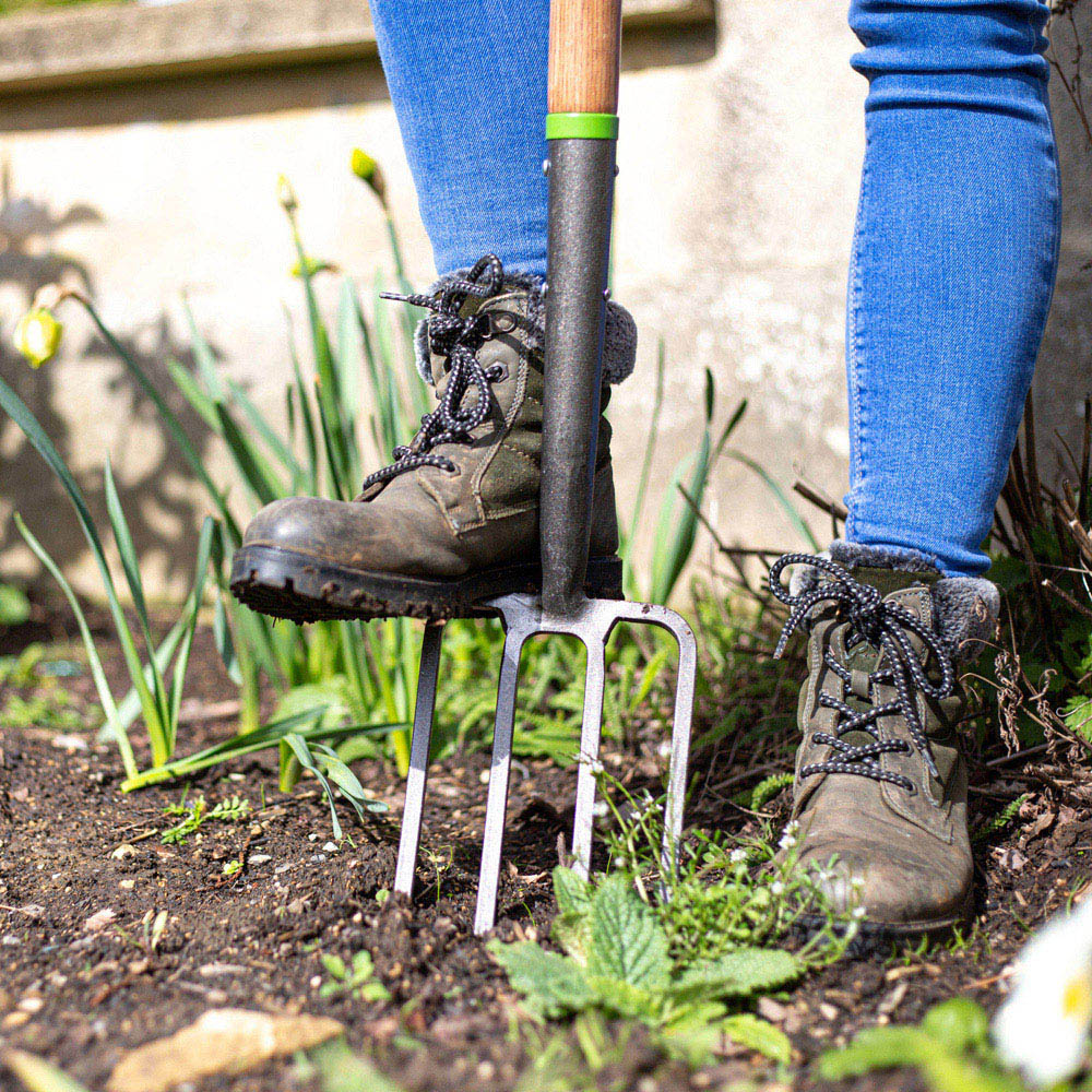 AMES Tools Carbon Steel Border Garden Fork Image 2