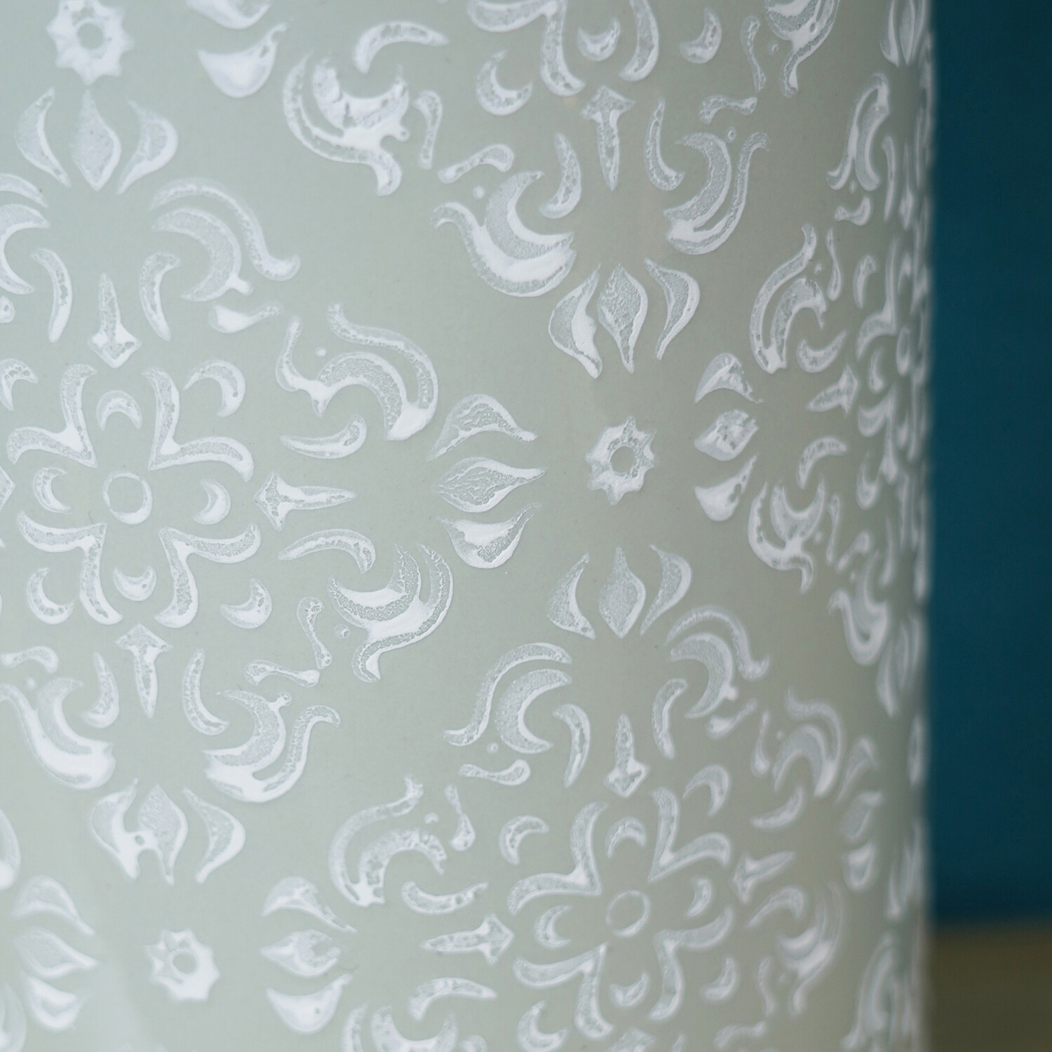Cressida Table Lamp - Aqua and White Image 3