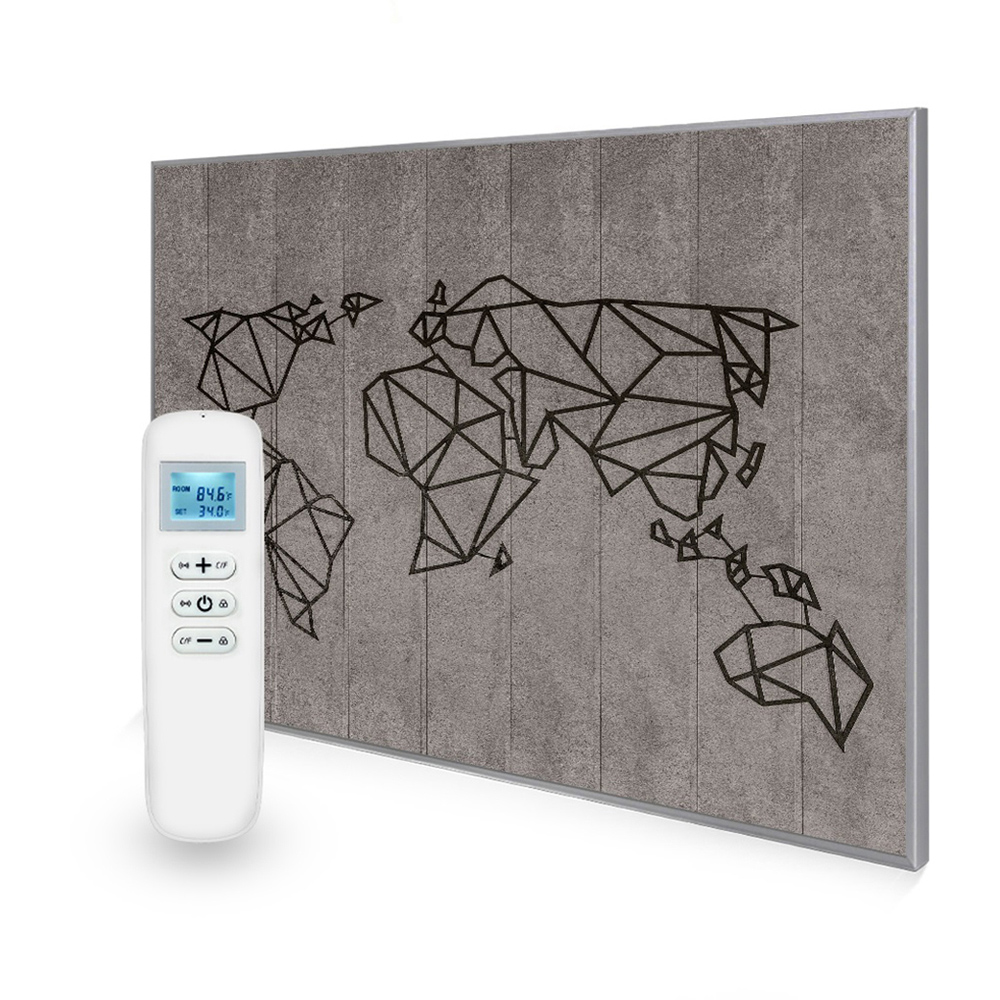 Mirrorstone Nexus World Map Picture Wi-Fi Infrared Heating Panel 1200W 995 x 1195mm Image 2