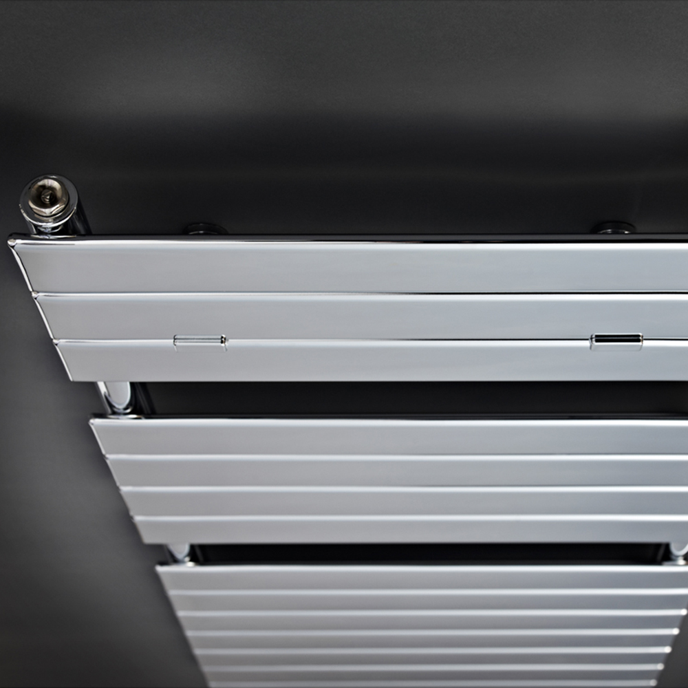 nuie Chrome Flat Panel Heated Towel Rail 1213 x 500mm Image 2