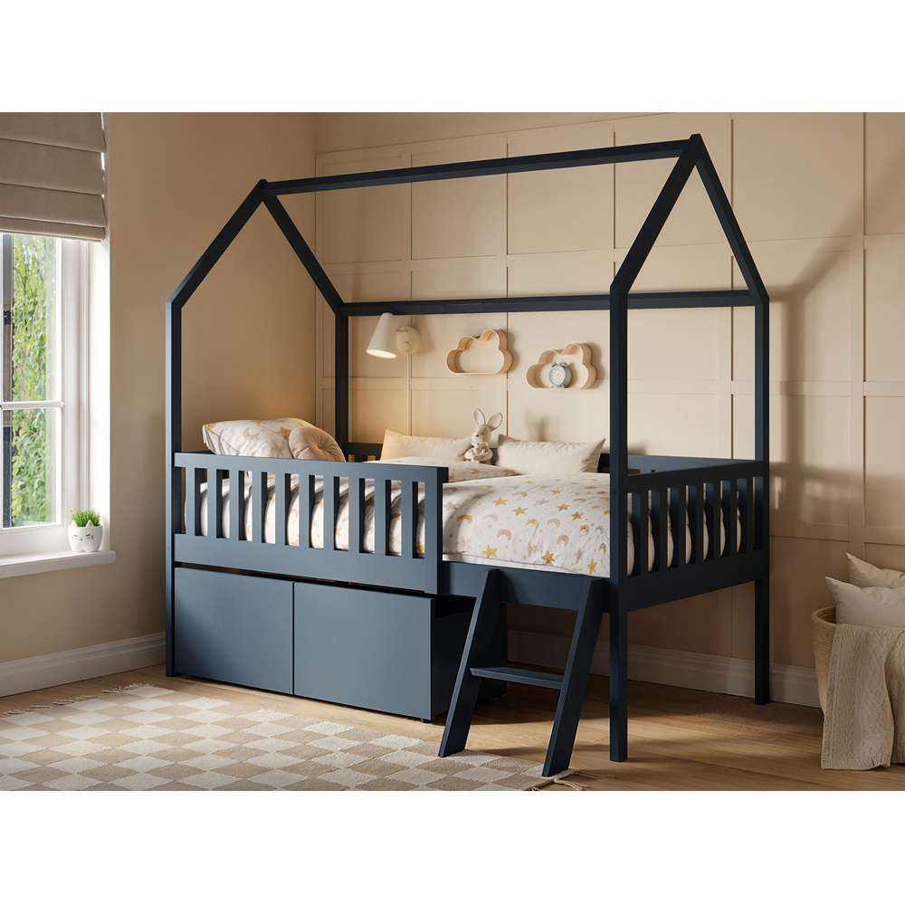 Flair Explorer Single Navy Mid Sleeper Bed Image 4