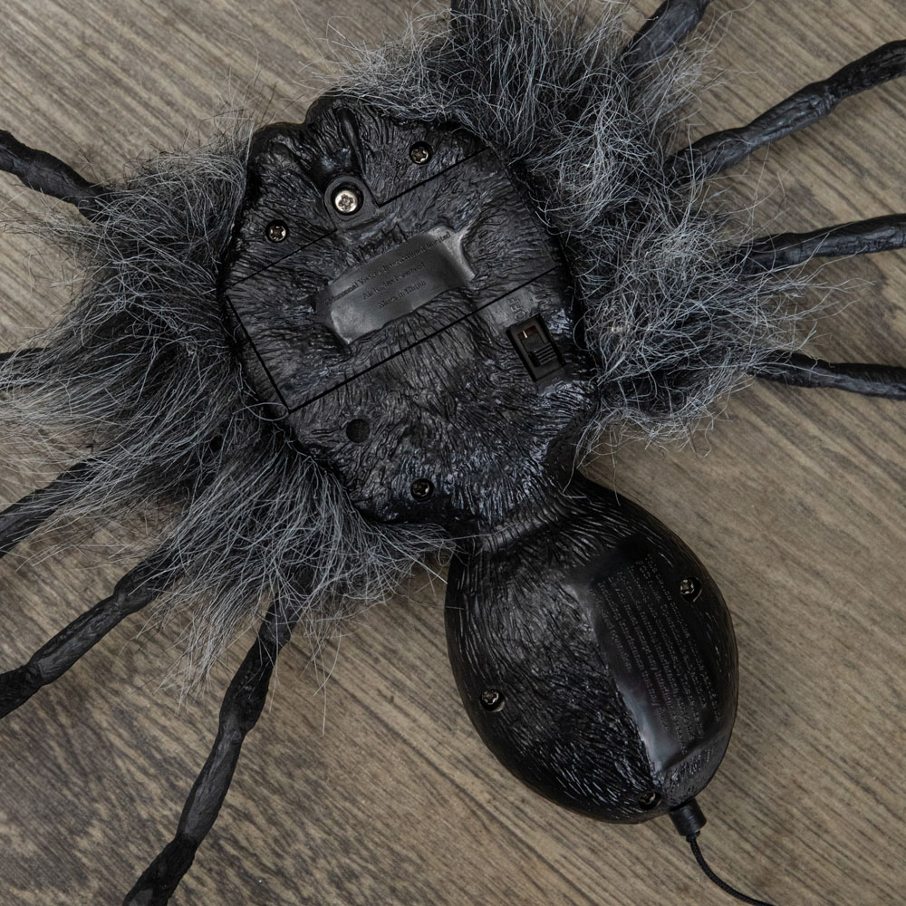 Samuel Alexander Ash Dropping Dangling Animatronic Spider Halloween Decoration 2ft Image 8