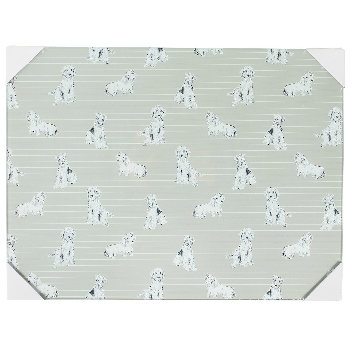 Waggy Tails Glass Worktop Saver Greige Image 1