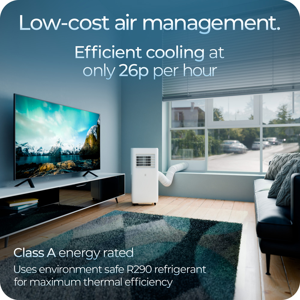 Avalla S-360 Portable 4-in-1 Air Conditioner; 2900W Industrial Class 10000BTU - 100m3 Coverage Image 7