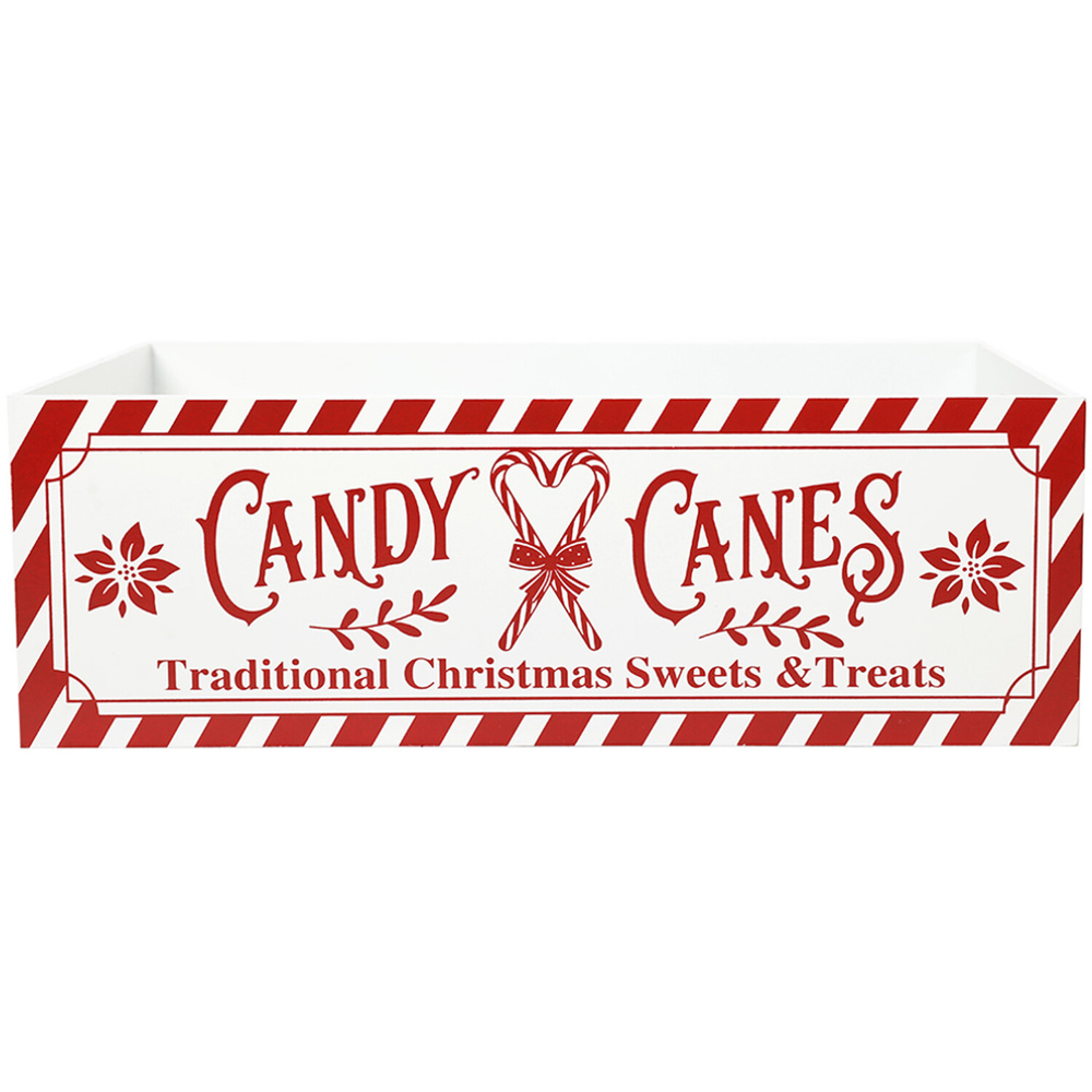 Candy Cane Crate - White and Red Image 3