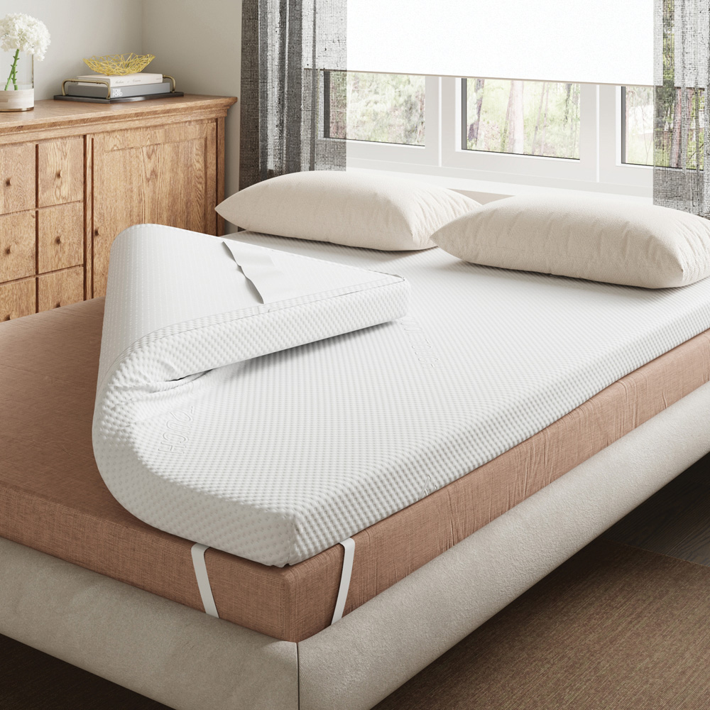 Visco Therapy Super King Size 2500 Memory Foam Mattress Topper 1 inch Image 2