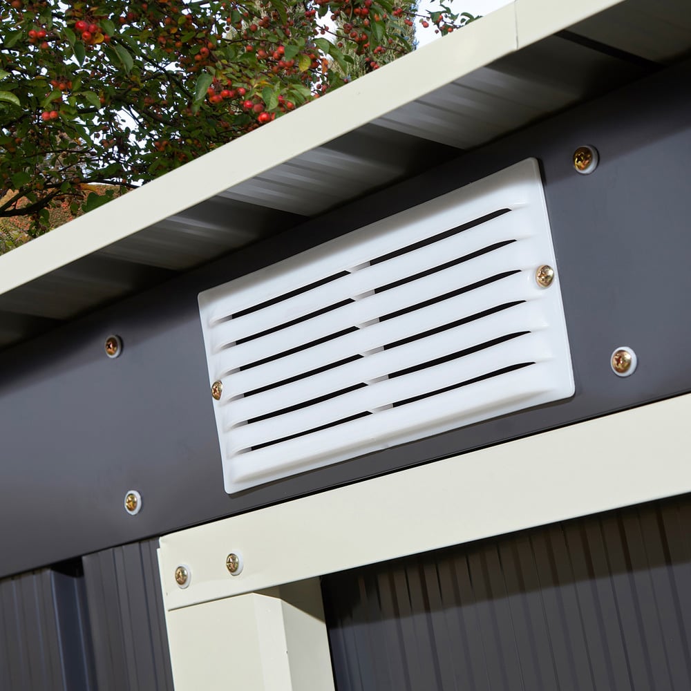 Rowlinson Trentvale Metal Pent Shed Dark Grey with Foundation Kit 8 x 4ft Image 7