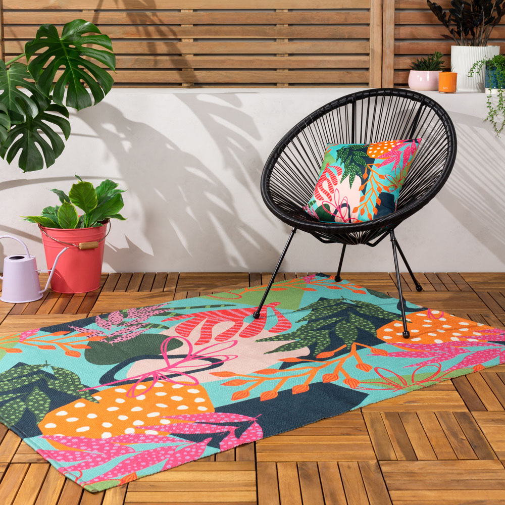 furn. Coralina Multicolour Washable Outdoor Rug 120 x 170cm Image 2