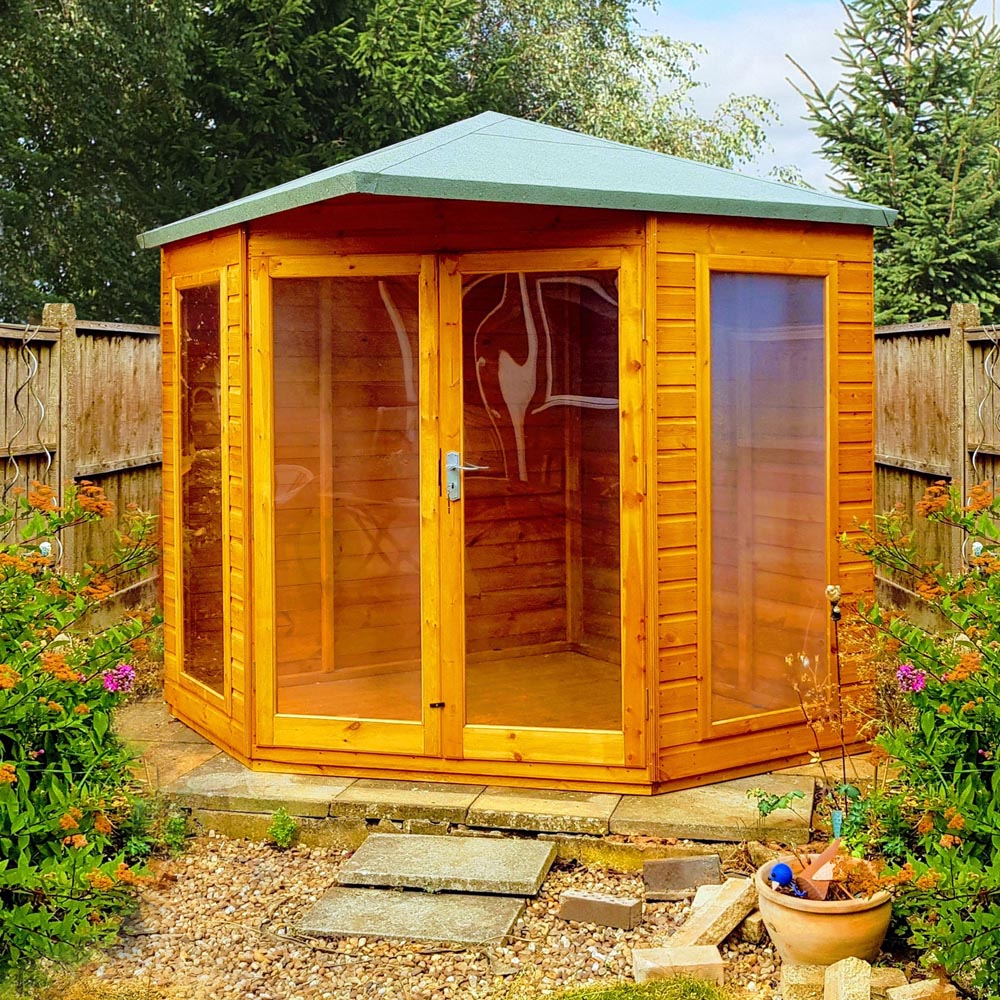 Shire Larkspur 8 x 8ft Double Door Shiplap Apex Summerhouse Image 2