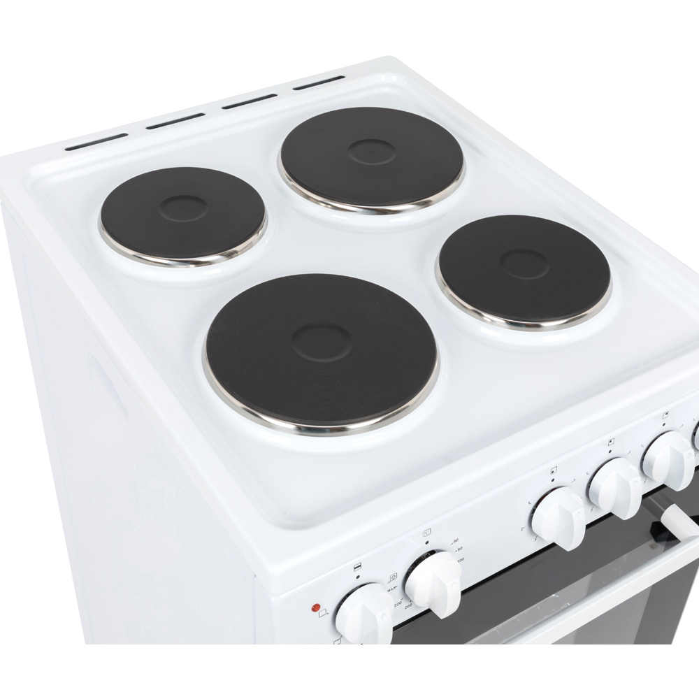 Willow Appliances WE50SSW White Single Cavity 62L Oven Electric Cooker with 4 Burner Image 9