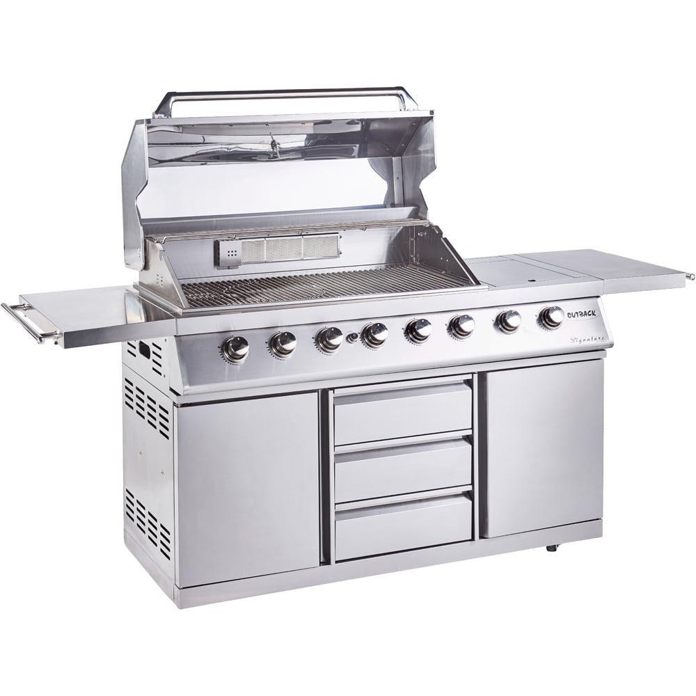 Outback Signature II 6 Burner Hybrid Gas Barbecue with Side Burner and Multi Cooking Surface Image 4