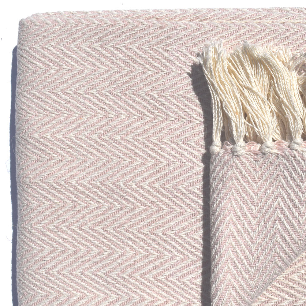 Rapport Home Skye Blush Tasselled Throw 127 x 152cm Image 2