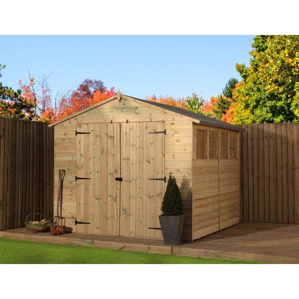 Empire Sheds 9800 8 x 12ft Double Door Tongue and Groove Apex Garden Shed Image 4