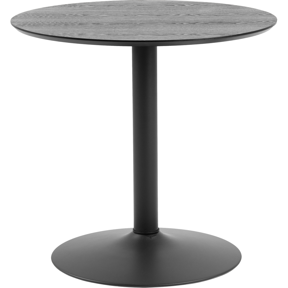 Florence Ibiza Small Round 4 Seater Table Black Ash and Matt Black Image 2